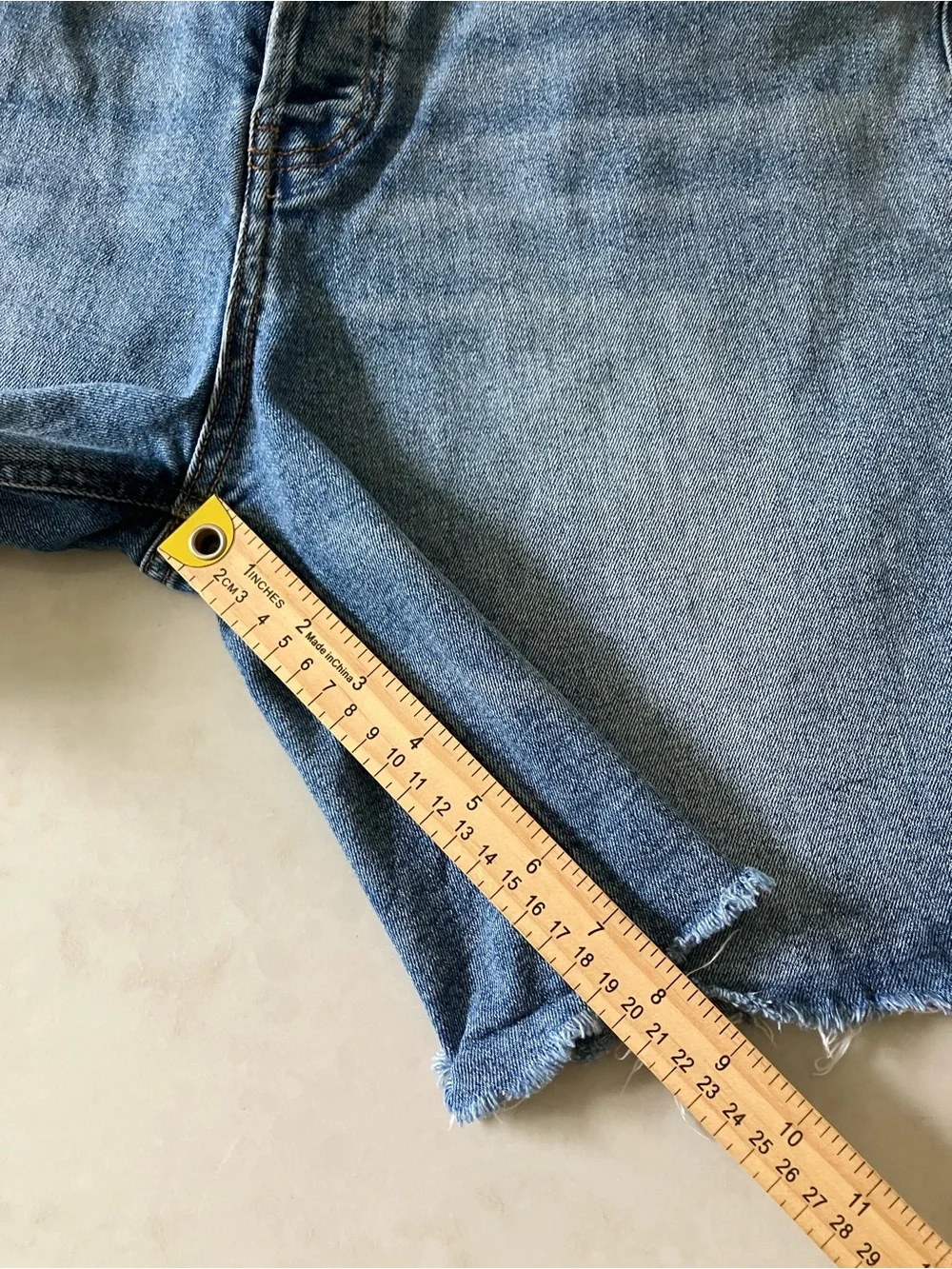 Kut From The Kloth Margo Jean Shorts High Rise Long Short Denim 14 medium wash